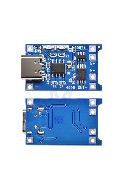 ROBİZ Tp4056 Korumalı Lityum Pil Şarj Devresi Type C Usb Batarya