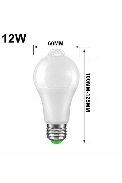 goldixpir Sensor Led Bulb with Motion Sensor E27 Lampholder 12 W 2000 Lumen Motion Sensor Led Lamp Light