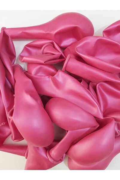 Parti Station Fuşya Balon Koyu Pembe Balon Plastik Balon 10 Adet