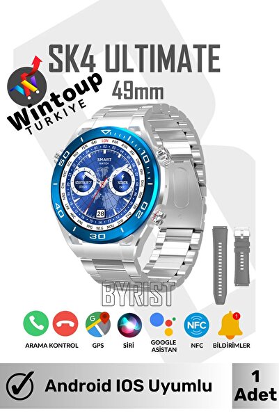 Wintoup Samsung Uyumlu Watch Classic Sk4 Ultimate 49mm 1.45' Tam Ekran Gps/nf...