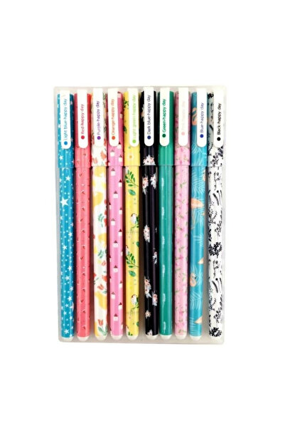 Maxx Jel Kalem Desenli 10 Lu Paket Set