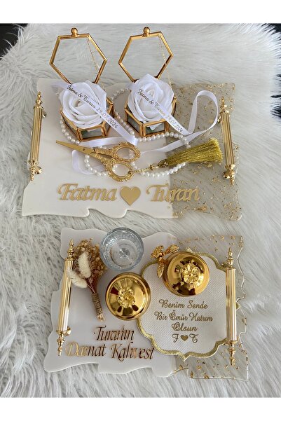 nur şahin atölye Söz tepsisi Damat kahve tepsi seti