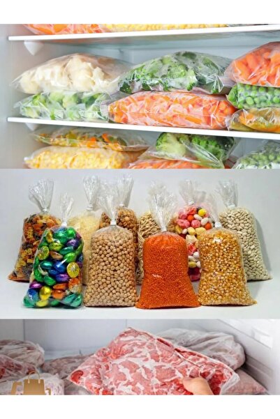 MG HOME 50 قطعة من أكياس الثلاجة المصنوعة من النايلون الشفاف - 25 سم × 42 سم