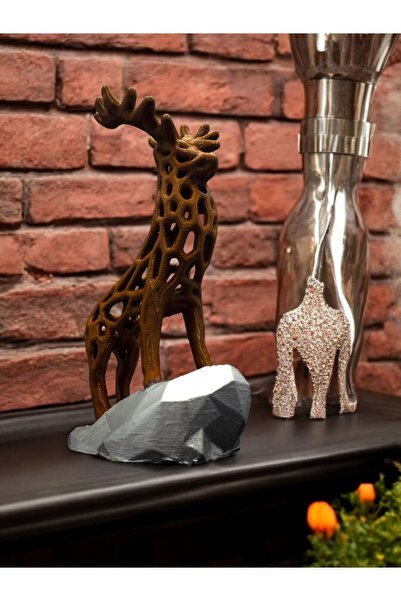 Megart Dekoratif Geyik Biblosu Ev ve Ofis Dekoratif Heykel Biblo