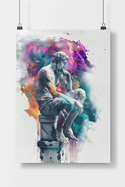 Luna Marissa Αφίσα "Ο άνθρωπος που σκέφτεται" Αφίσα τοίχου χωρίς πλαίσιο