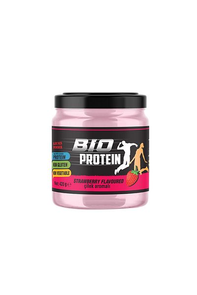 BioProtein Strawberry Flavored Egg White Powder Egg White Powder 420 Gr