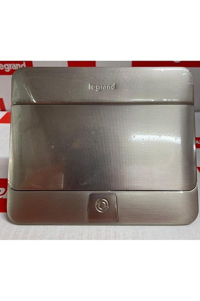 Legrand 054010   Pop-Up Mountable Table Junction Box Satine Steel 4 Modules Buradawholesale