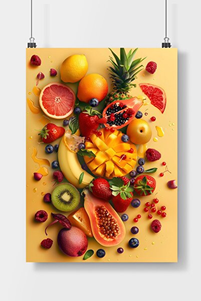 Luna Marissa Αφίσα τοίχου χωρίς πλαίσιο με σχέδια με φρούτα
