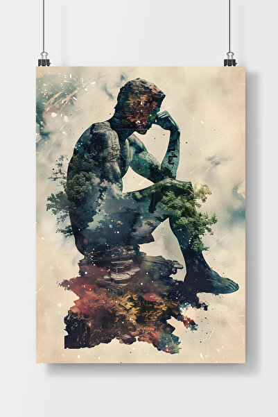 Luna Marissa Αφίσα "Ο άνθρωπος που σκέφτεται" Αφίσα τοίχου χωρίς πλαίσιο