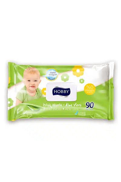 Hobby Wet Towel Aloe Vera 12 Pack of 90