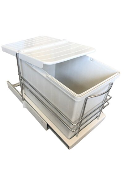 ÇAĞDAŞ Plastic Body Garbage Bin with Telescopic Rail 25 lt