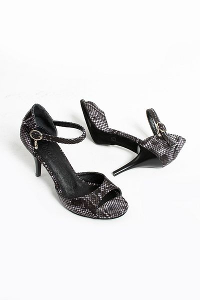 volarescarpe Tango Dance Shoes - Women'S, Closed Back, Genuine Suede Leather, Dance Black Snake