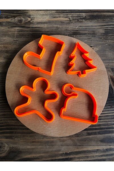 Small Shapes Yıl Başı4 Lü Set Ağaç, Bere, Çizme, Kurabiye Kalıbı Ve Şekillendirici