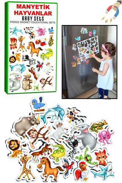 Schmülzer Refrigerator Educational Magnetic Animals - Magnetic Bultak Template Educational Toy