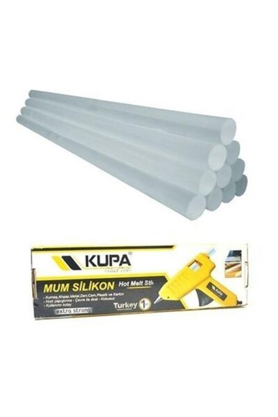 Kupa Kalın Mum Silikon 1 Kg - 32 Adet Çubuk Silikon