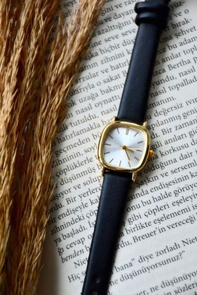 LOOKUP Women's Wristwatch Black Cord New Season Vintage Simple Gold Gold Bb0021