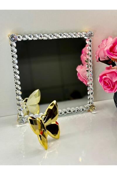 Dream glass AYNALI & TAŞLI LÜX SUNUM TEPSİSİ