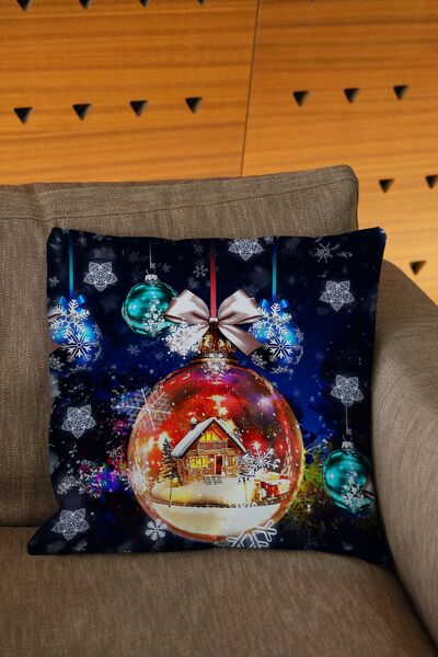 Şah Dekor Калъфка за възглавница с дигитален принт, черно, червено и синьо, с...