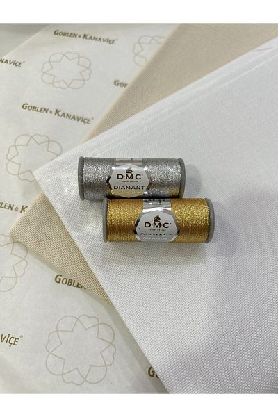 Dmc Diamant Grande Hand Embroidery Glitter Set of 2, Bright Glitter Embroidery Thread