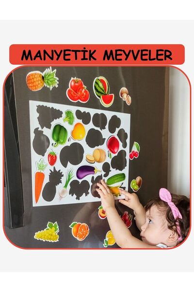 Schmülzer Refrigerator Educational Magnetic Fruits/Vegetables - Magnetic Bultak Template Educational Toy