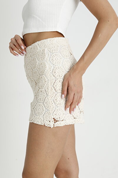 segrock Women's Mini Crochet Shorts - Pockets and Lined