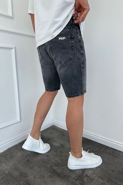 MADZEYMODA Καπνιστό ανδρικό τζιν σορτς