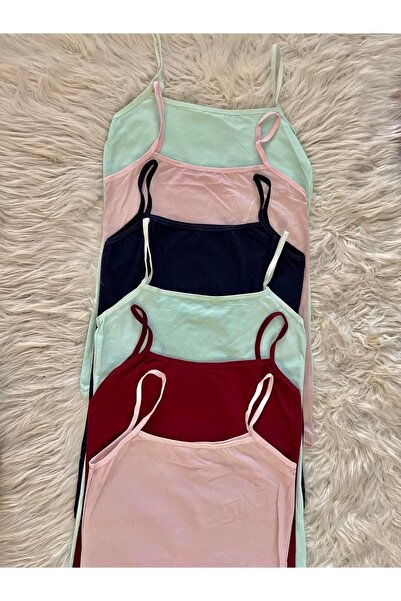 EBRULİ BUTİK06 Ip Askılı Atlet 6 Adet