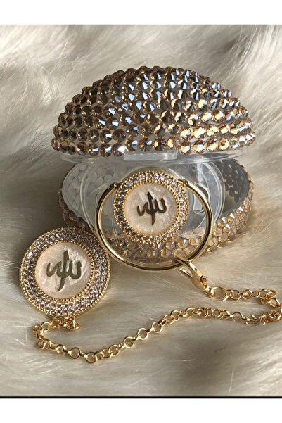 Ebrar Çeyiz Taşlı Emzik Emzik Zinciri Ve Emzik Kabi