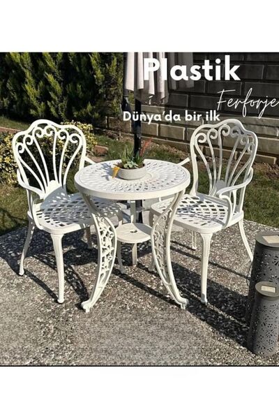 Ceritti Ferforje Görünümlü 150 Kg Taşıma Kapasiteli 2 Yıl Garantili Plastik B...