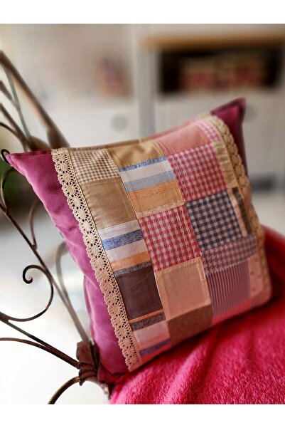 myyasminhome Dekoratif, Patchwork, Tasarım Kırlent Kılıfı  / %100 El Yapımı
