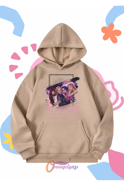 oneagılyazı Blackpink majica sa kapuljačom za decu, unisex, velika veličina