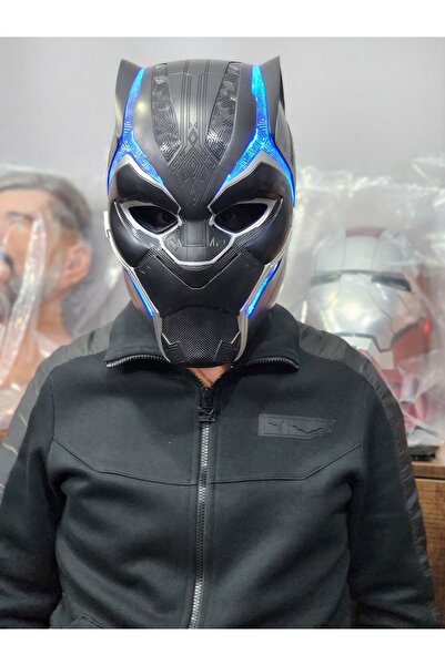 Marvel Siyah Panter Black Panther 3D Elektronik Kask