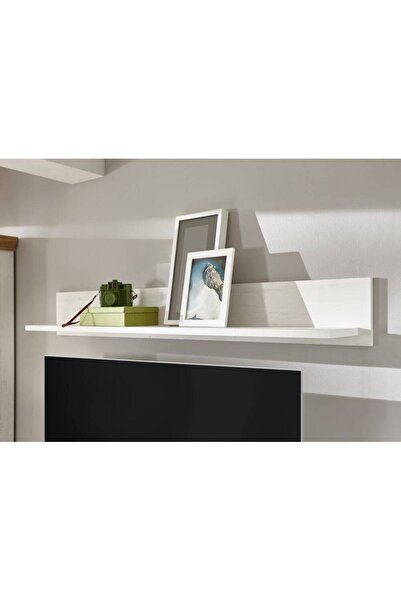 EGN WOODS إطار أبيض، رف تزيين حائط، رف توابل، رف حمام 50 × 15 × 15