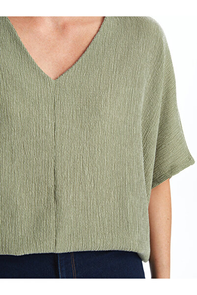 LC Waikiki V-nyakú női rövid ujjú póló - LCW