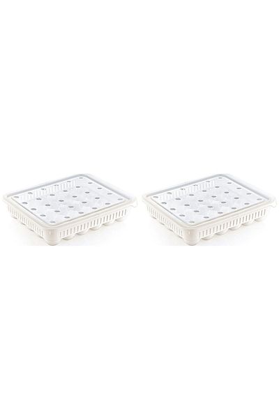 almital mobilya aksesuarları furniture accessories 30-Piece Egg Organizer with Lid - 2 Sterile Egg Holders