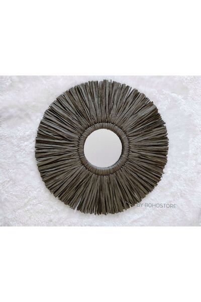 GLSTN By Bohostore Bohem Rafya Ayna, Dekoratif Aksesuar Füme