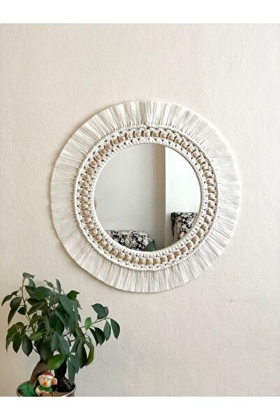Miss California Boncuk Detaylı Makrome Dekor Ayna