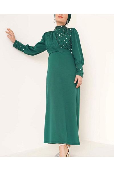 modasindoma Pearl Detailed Women's Dress for Special Occasions
