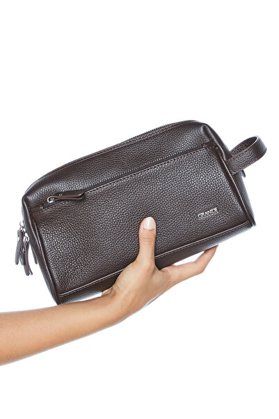 Grande 4273 100% Genuine Leather - Brown Hand Clutch Bag