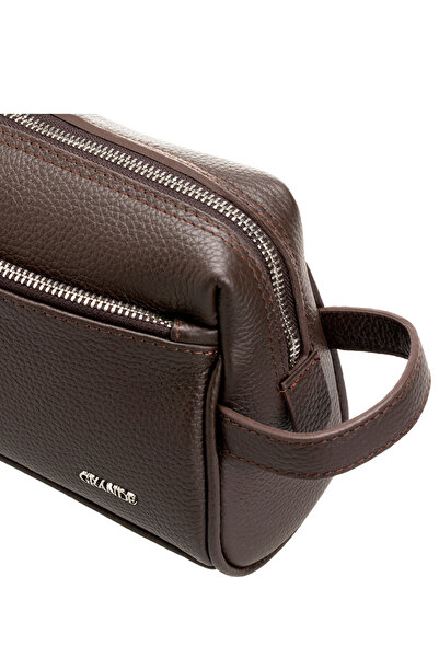 Grande 4273 100% Genuine Leather - Brown Hand Clutch Bag