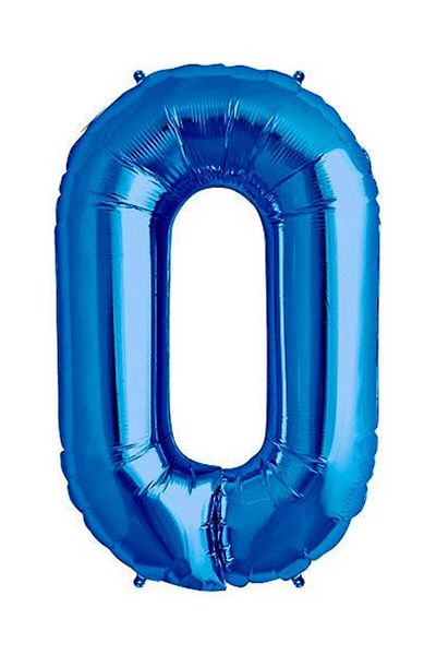 Patladı Gitti 34 Inch Blue Foil Balloon - 76-82 cm