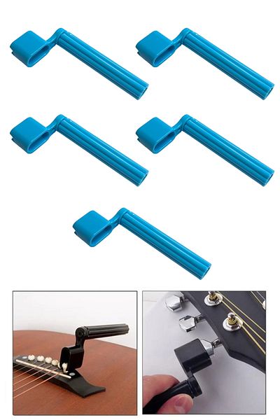 Midex Blue W11-bl-5x 5 Pieces Guitar String Winder and Auger Inverter