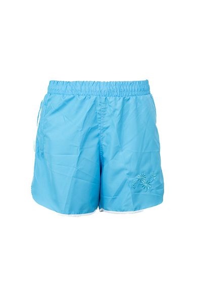 Ottoland Pantaloni scurți de baie pentru femei, cu talie elastică și buzunare cu șireturi, brodate, țesătură ușoară, confortabilă, hidrofugă