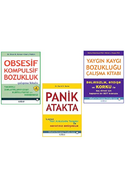 Psikonet Yayınları Obsesif Kompulsif Bozukluk Çalışma Kitabı / Yaygın Kaygı Bozukluğu Çalışma Kitabı/ Panik Atakta E. K