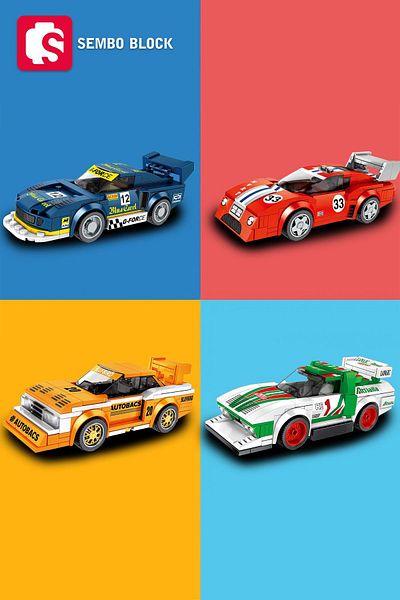 Sembo Block سيارة سباق نيسان KY910 Bluebird 209 قطعة من مكعبات البناء المتوافقة مع Lego ( 607061 )