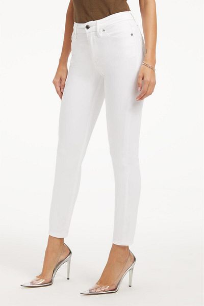 Shield Life Stretchy Dense Slim Fit White Women's Trousers - Shows Tight Legs