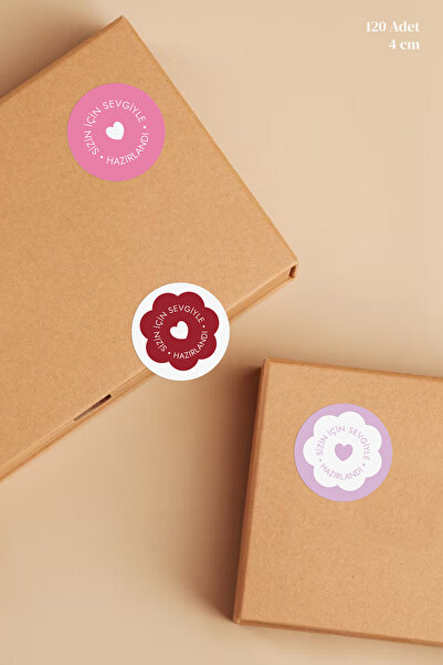 Özer Store 120 Adet Yuvarlak Yapışkanlı Ürün Paketleme Teşekkür Etiketi, Sticker