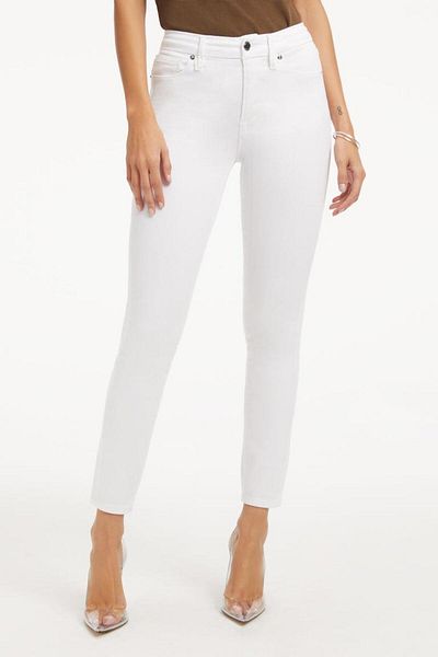 Shield Life Stretchy Dense Slim Fit White Women's Trousers - Shows Tight Legs