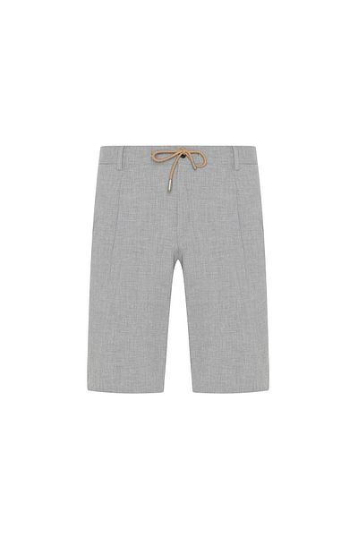 Hiltl Gray Cotton Bermuda - Sear Sucker with Elastic Waist