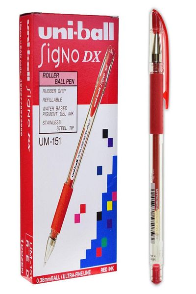 Nextpage Uniball Signo Dx Gel - 0.38 Red Um-151 Model Pen